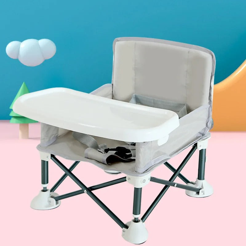Totseat Silver Bound Denim - Chaise de voyage bébé