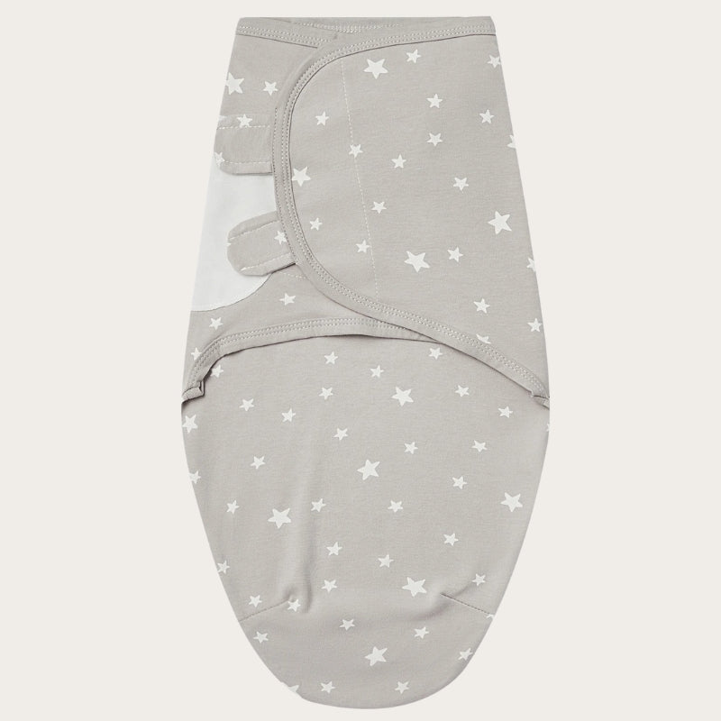 couverture-emmaillotage-bebe-grise-etoiles-blanches-elegante