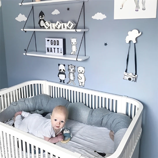 tour de lit crocodile en coton bebe joue dans lit a barreaux securise