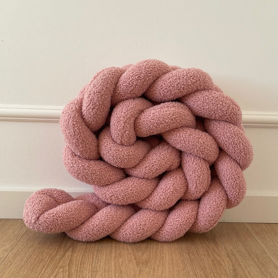 Tresse de lit bouclette 200 cm couleur rose foncé