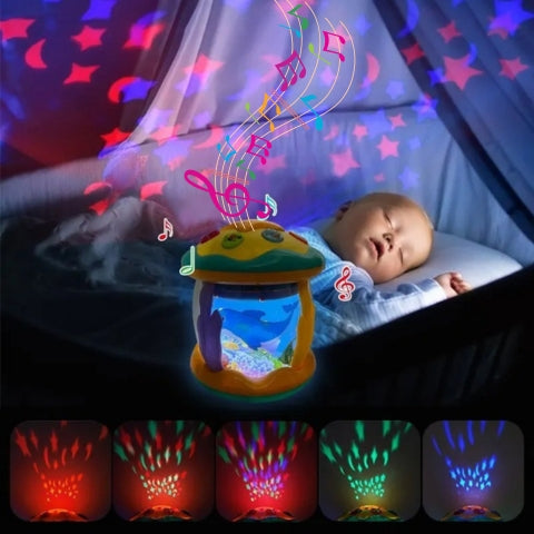 Veilleuse bébé projection plafond avec ciel étoilé