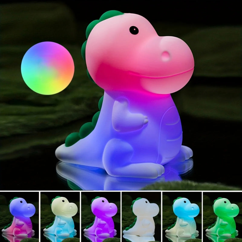 Veilleuse bébé dinosaure tactile affichant lumière multicolore