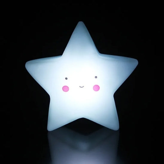 Veilleuse de nuit bébé étoile blanche maternité