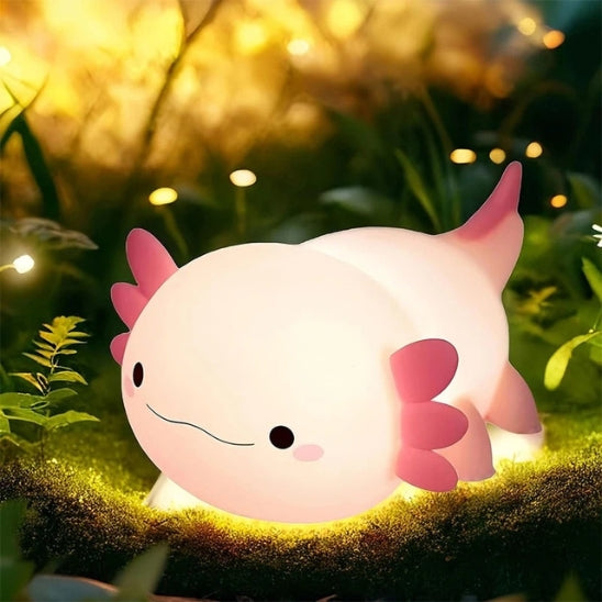veilleuse de nuit rose usb animaux axolotl zoom