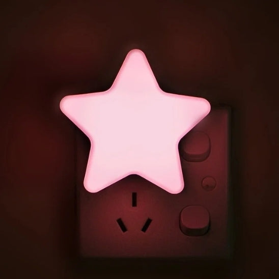 veilleuse murale led pour bebe forme etoile couleur rose