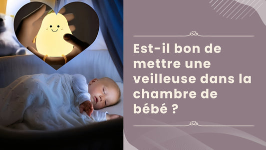 Bébé endormi avec veilleuse douce dans sa chambre