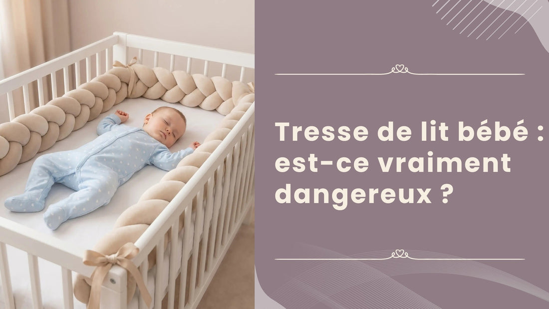 Bébé dormant paisiblement avec tresse de lit bébé sécurisée