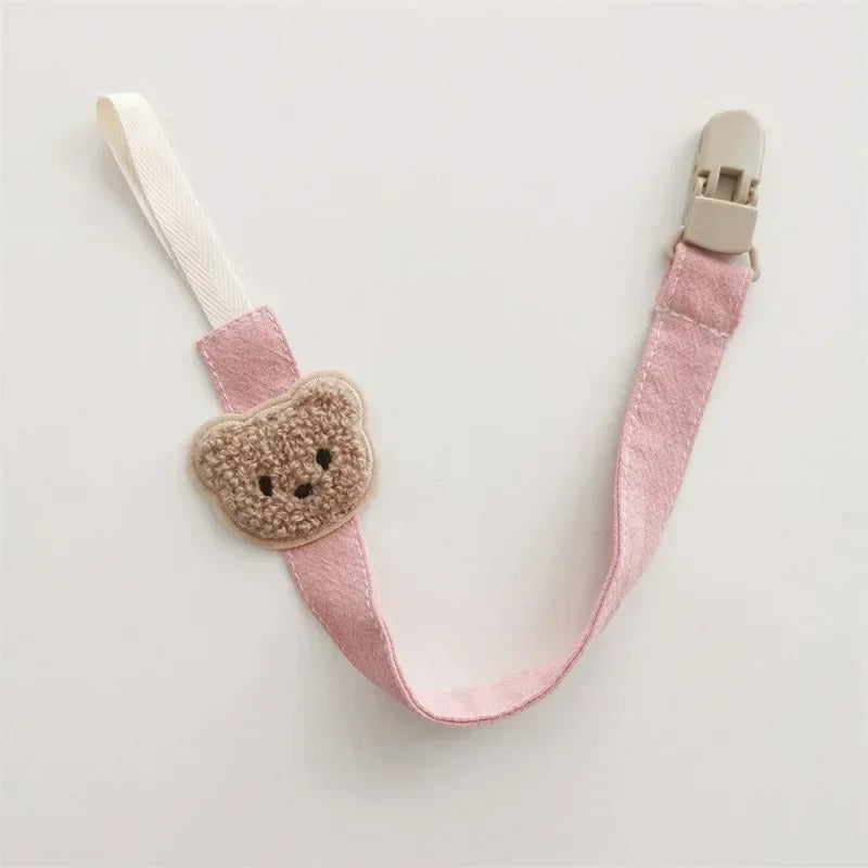 Attache tetine rose pour bébé fille