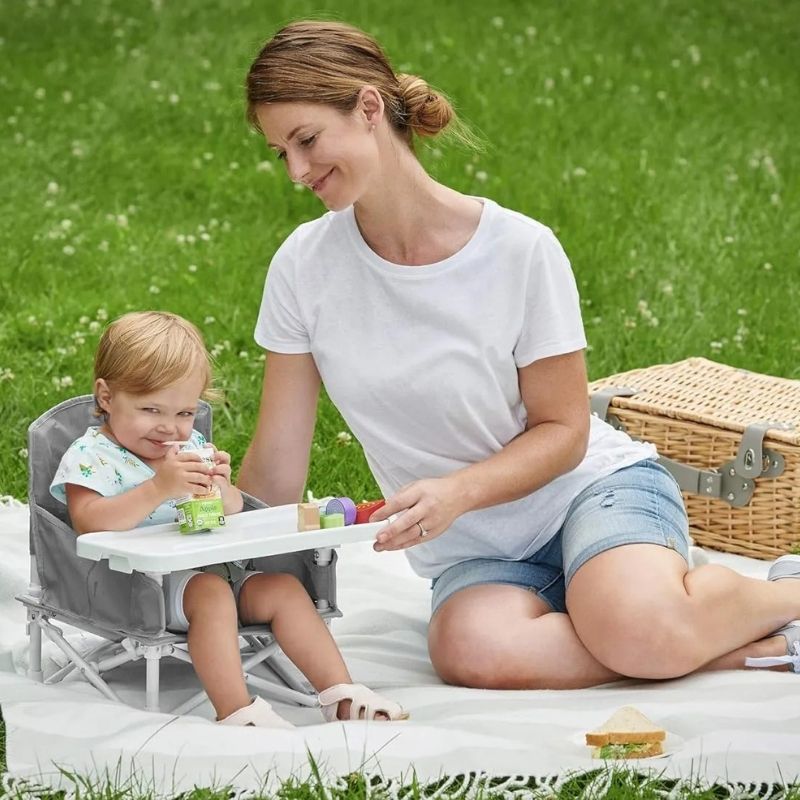 Chaise haute pour tout-petits Pliant Compact Portable Booster Seat Bébés /  enfants Chaise sur chaise pour table à manger Camping