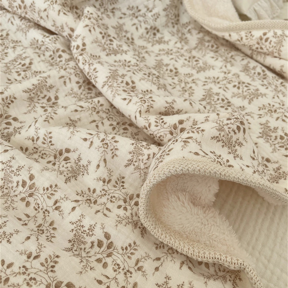 Couverture bébé chaude en coton avec imprimé automnal