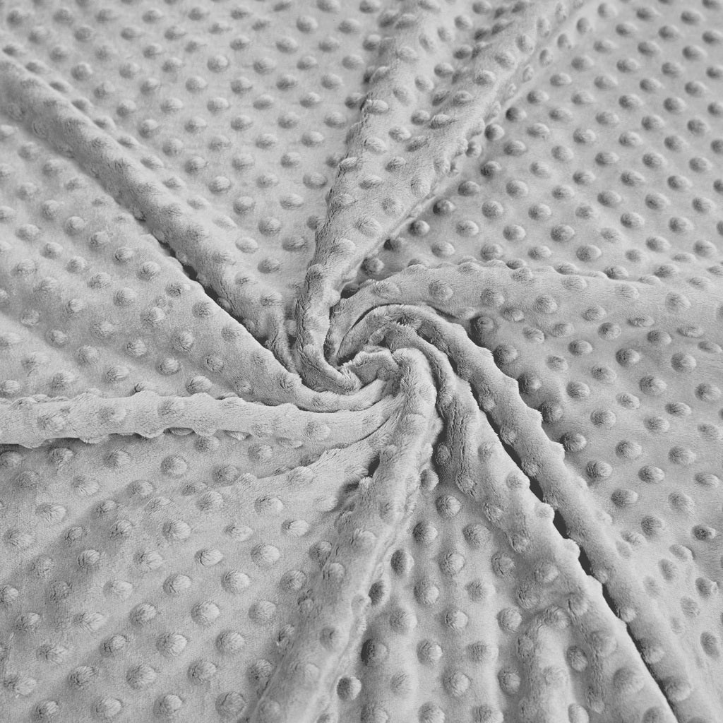 Couverture bébé grise chaude en coton minky très douillette