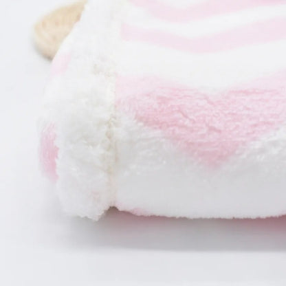 Couverture bebe polaire molleton chaud motifs roses