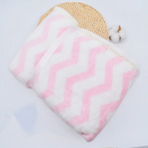 Couverture bebe polaire microfibre rose pour l’hiver
