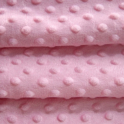 Couverture bébé rose minky et coton douce moelleuse chaude