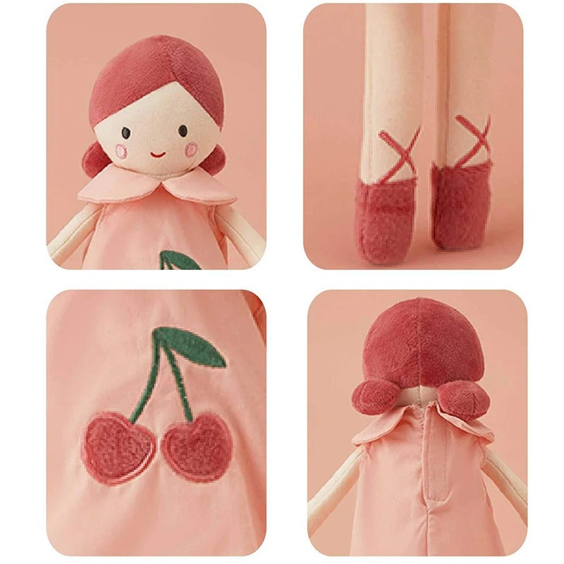 Doudou fille avec détails qualité et douceur idéal pour bébé
