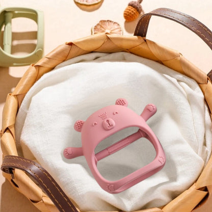 Gant de dentition apaisant couleur rose pour bébé