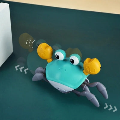 Jouet bebe crabe musical rampant avec capteur infrarouge