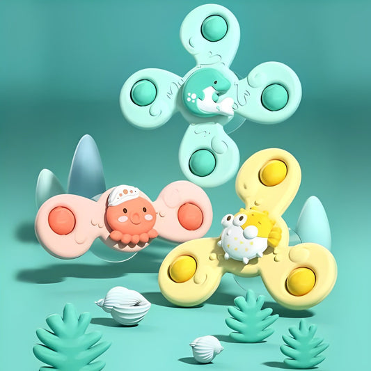 Jouet bebe toupies sensorielles rotatives colorées