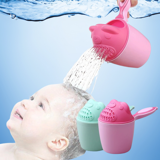 Rince tete bébé rose utilisé sur cheveux enfant