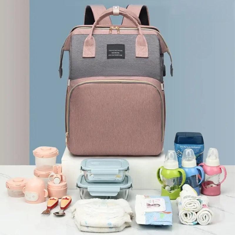 Sac a langer lit rose grande contenance