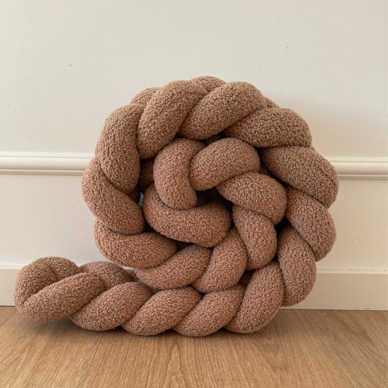 Tresse de lit bébé en bouclette 300cm chocolat