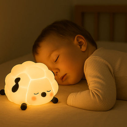 Veilleuse bebe LED mouton rassurante pour des nuits paisibles