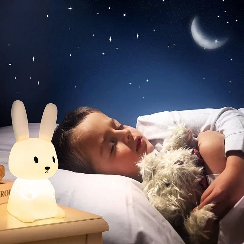 Veilleuse bébé lapin LED pour nuits paisibles
