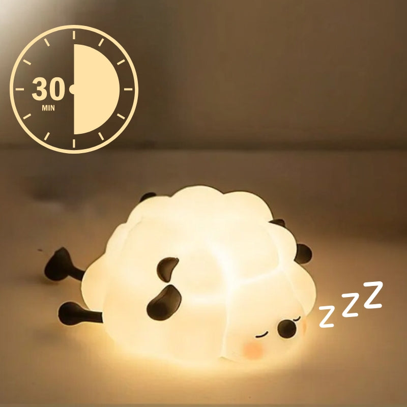 Veilleuse bébé LED mouton avec minuterie intégrée