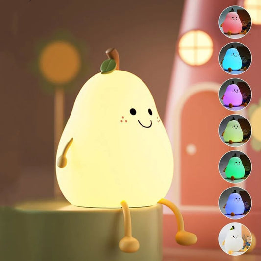 Veilleuse bébé portable LED multicolore en silicone souple, chargement USB