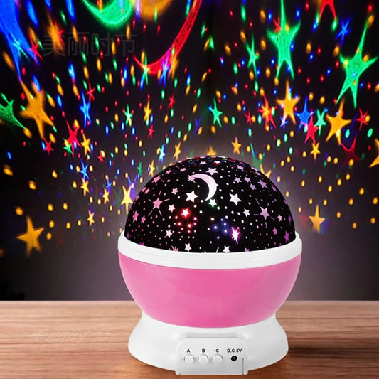 Veilleuse bébé projection plafond rose pour nuits apaisantes