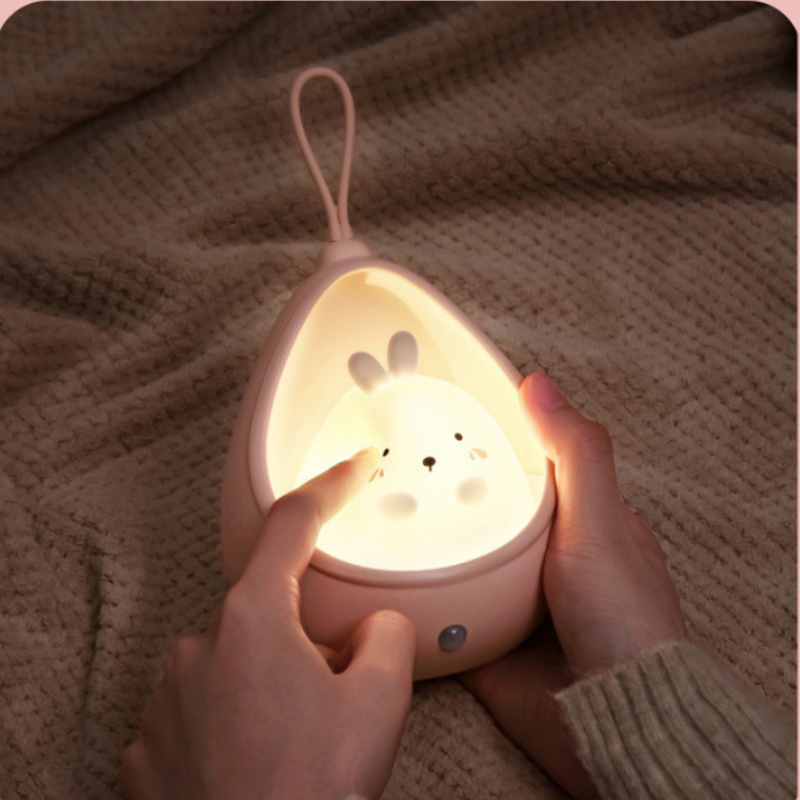 Veilleuse bébé USB en silicone souple sans danger pour bébé