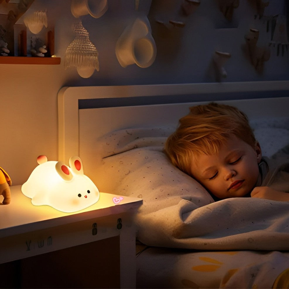 Veilleuse lapin LED lumière douce chambre enfant